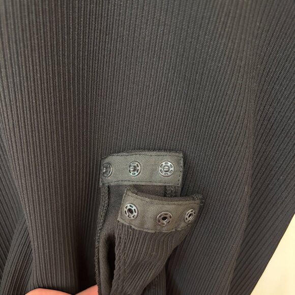 Topshop Like New Thick Mock Neck Ribbed Long sleeve Black Bodysuit Sz 12 - Picture 11 of 14
